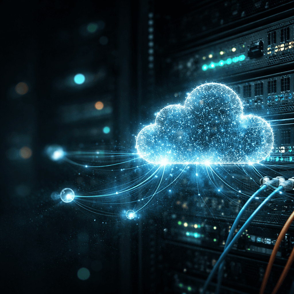 Hybrid cloud architecture and workloads illustration