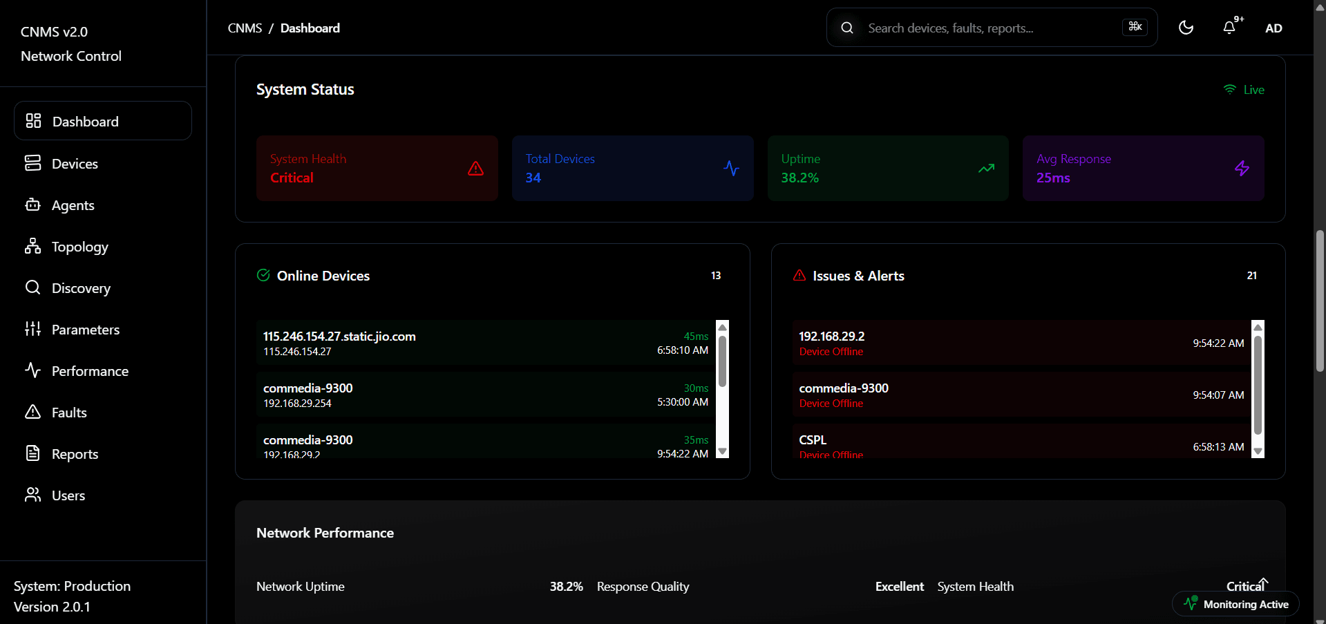 CNMS incident details